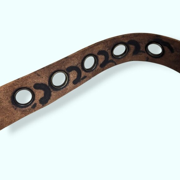 Vintage Leather Grommet Belt - Picture 6 of 6